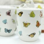 Ancient Wisdom Ceramic Herbal Teapot & 6 Matching Tea Cups – Butterflies Design - Image 3