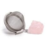 Ancient Wisdom Raw Crystal Gemstone Tea Strainer - Rose Quartz - Image 3