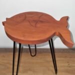 Ancient Wisdom Terracotta Albasia Wood Fish Stand - Image 3