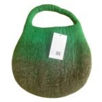 Ancient Wisdom One Handle with Magnet Water Felted Bee Bag – Garden Greens - Image 3