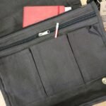 Ancient Wisdom Charcoal Cotton Canvas Laptop Messenger Bag - Image 2