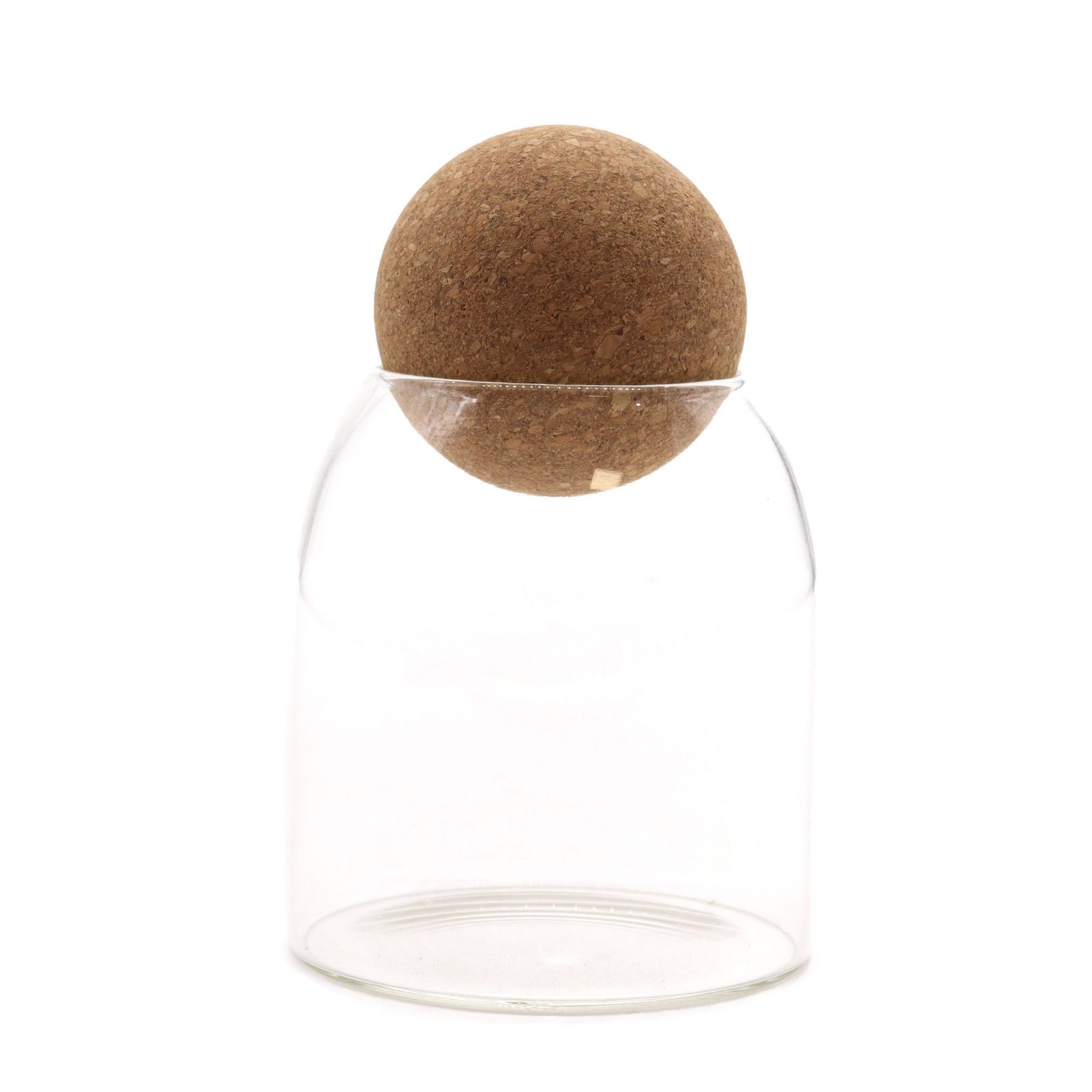 bG9jYWw6Ly9tZWRpYS85Si80Qy82MFIzMEMxSDc0UjM0QzlKLzRkZWFiNTZmLmpwZWc.jpg Ancient Wisdom Clear 10cm Cottage Cork Ball Glass Jar - Image 1