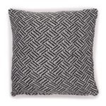 Classic Cushion Cover - Criss-Cross Black - 40x40cm - Image 2