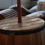 Ancient Wisdom Natural Wood Beer Barrel Table & Parasol Stand – 60 x 48.5cm - Image 8