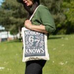 Ancient Wisdom Iconic Toni Natural Cotton Nomad Sari Tote Bag – Nobody Knows - Image 6
