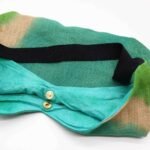 Ancient Wisdom Soft Blend Jute & Cotton Shoulder Tote Bag - Teal - Image 3