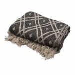Ancient Wisdom Boho Comfort Cotton Throw (125x150cm) – Black & Beige Regency - Image 5