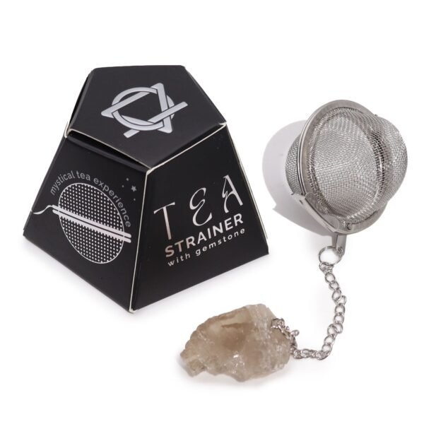 Ancient Wisdom Raw Crystal Gemstone Tea Strainer - Smoky Quartz