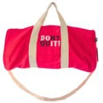 Ancient Wisdom Don’t Quit Cotton Canvas Gym Bag – Cherry Pink
