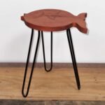 Ancient Wisdom Terracotta Albasia Wood Fish Stand - Image 4