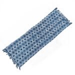 Ancient Wisdom Handmade Cotton Indigo Runner (170x60cm) – Heerak Patern