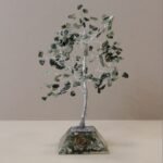 Ancient Wisdom Large Moss Agate Gemstone Tree (160 Stones) On Orgonite Base - Image 4