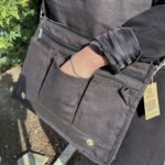 Ancient Wisdom Charcoal Cotton Canvas Laptop Messenger Bag - Image 3