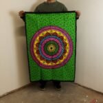 Ancient Wisdom Cotton Wall Art (70x110cm) - Mandala Vibrant - Image 2