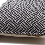 Classic Cushion Cover - Criss-Cross Black - 40x40cm - Image 3