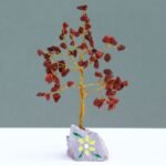 Ancient Wisdom Red Jasper Gemstone Tree (80 Stones) On Gemstone Rock Base - Image 2