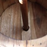 Ancient Wisdom Natural Wood Beer Barrel Table & Parasol Stand – 60 x 48.5cm - Image 4