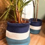 Ancient Wisdom Set of 3 Evil Eye Jute Rope Storage Baskets - Image 4