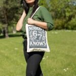 Ancient Wisdom Iconic Toni Natural Cotton Nomad Sari Tote Bag – Nobody Knows - Image 7