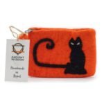 Ancient Wisdom Set of 3 Natural Felt Zipper Pouches - Cat Face Design - Image 3