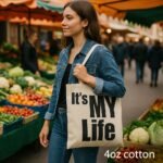 Nomad Sari Natural Iconic Basic Cotton Tote Bag – It’s My Life - Image 3