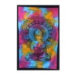 Ancient Wisdom Single Cotton Bedspread + Wall Hanging - Peaceful Buddha