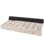 Ancient Wisdom Whitewash 40 Section Albasia Wood Compartment Tray