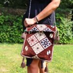 Ancient Wisdom Chocolate Brown Kilim Festival Messenger Bag - Image 2