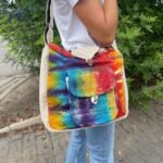 Ancient Wisdom Tie-Dye Hemp Study Bag with Front Pocket - Image 2