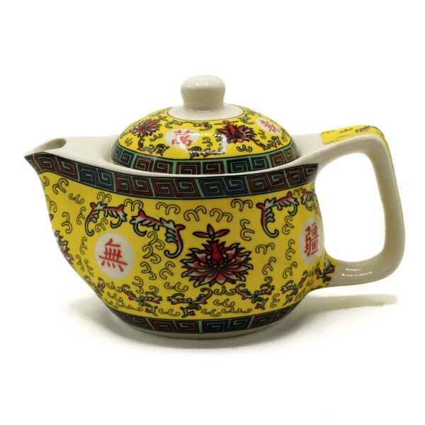 Ancient Wisdom 350ml Small Ceramic Herbal Teapot – Long Life Oriental Design