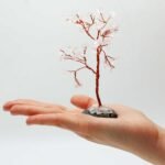 Ancient Wisdom Small Rock Quartz On Black Agate Base (35 Stones) Gemstone Tree - Image 2