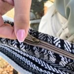 Ancient Wisdom Grey Stripes Soft Banjar Laptop Bag - Image 3