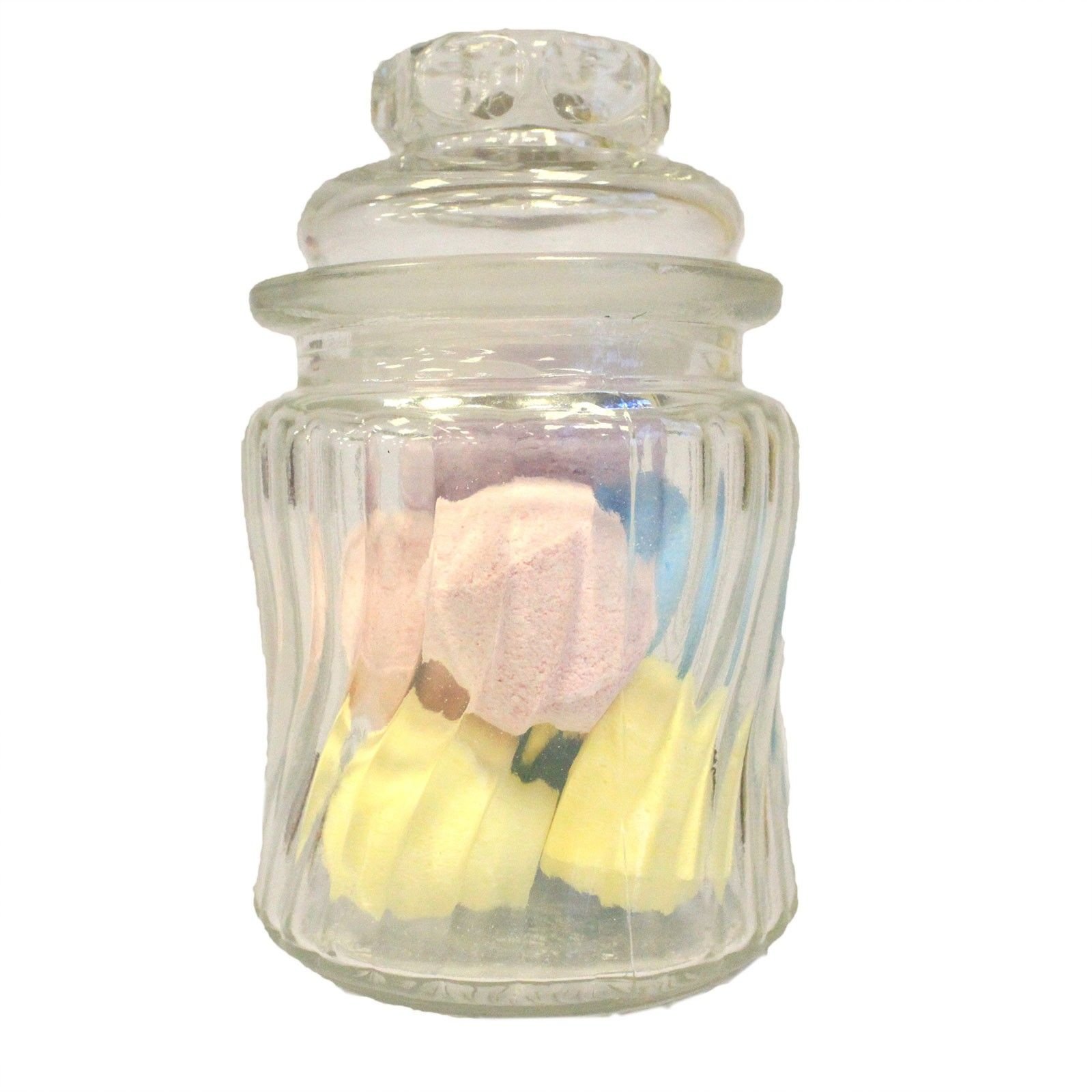 bG9jYWw6Ly9tZWRpYS85TS80RC82MFIzMEMxRzZHU0s0RDlNL2RjZjU3NDM1LmpwZWc.jpg Ancient Wisdom Clear Swirl Rib Design Glass Sweet Jar - Image 1