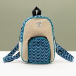 Ancient Wisdom Medium Handmade Kathmandu Backpack – Dhaka Design (30x21x9cm) - Image 3