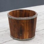 Ancient Wisdom Small Brown Albasia Wood Storage Tub - Image 5