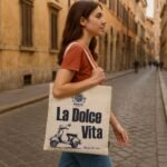 Nomad Sari Natural Iconic Basic Cotton Tote Bag - La Dolce Vita - Image 3