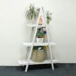 Ancient Wisdom Whitewash Folding Wooden A-Frame Shelf