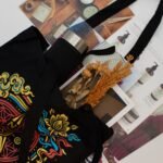 Ancient Wisdom Iconic Black Cotton Classic Tote Bag – Compass of Life - Image 8