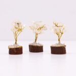 Ancient Wisdom Mini Rock Quartz Gemstone Tree (15 Stones) On Wooden Base - Image 5