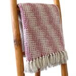 Ancient Wisdom Boho Comfort Cotton Throw (125x150cm) – Ruby Two Tone - Image 3
