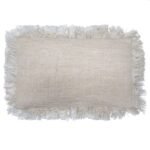 Ancient Wisdom Linen Cushion Cover with Fringe (30x50cm) - Image 4