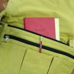 Ancient Wisdom Mustard Cotton Canvas Laptop Messenger Bag - Image 2