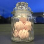 Ancient Wisdom Clear Swirl Rib Design Glass Sweet Jar - Image 2