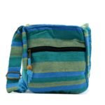 Nomad Sari Large Nepal Sling Bag with Adjustable Strap - Spring Meadows Green & Blue
