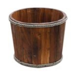 Ancient Wisdom Small Brown Albasia Wood Storage Tub