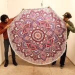 Ancient Wisdom Large Mandala Roundy Wall Art Spread (180cm) – Pink & Purple - Image 2