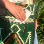 Ancient Wisdom Emerald Green Kilim Festival Messenger Bag - Image 3