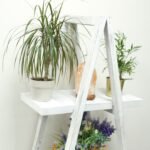 Ancient Wisdom Whitewash Folding Wooden A-Frame Shelf - Image 4