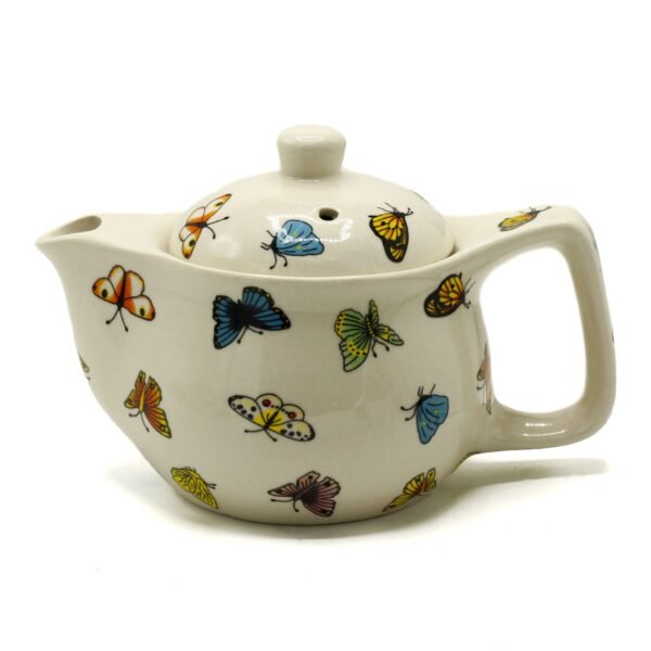 Ancient Wisdom 350ml Small Ceramic Herbal Teapot – Butterflies Design