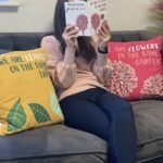 Ancient Wisdom Set of 3 ‘We Are Leaves’ Printed Cotton Cushion Covers – Yellow, Blue & Natural - Image 12
